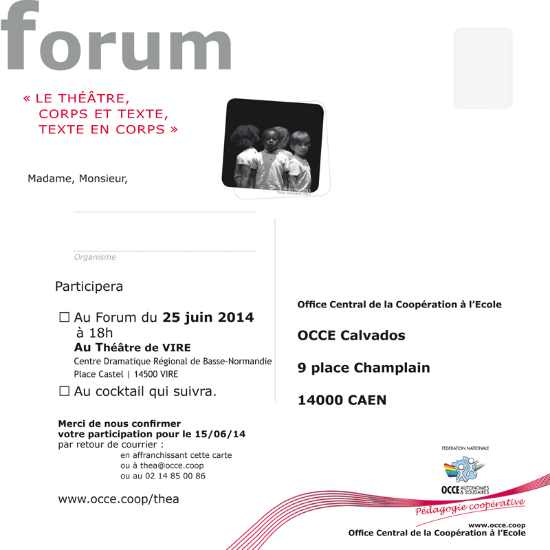 Invitation Forum THEA 2014