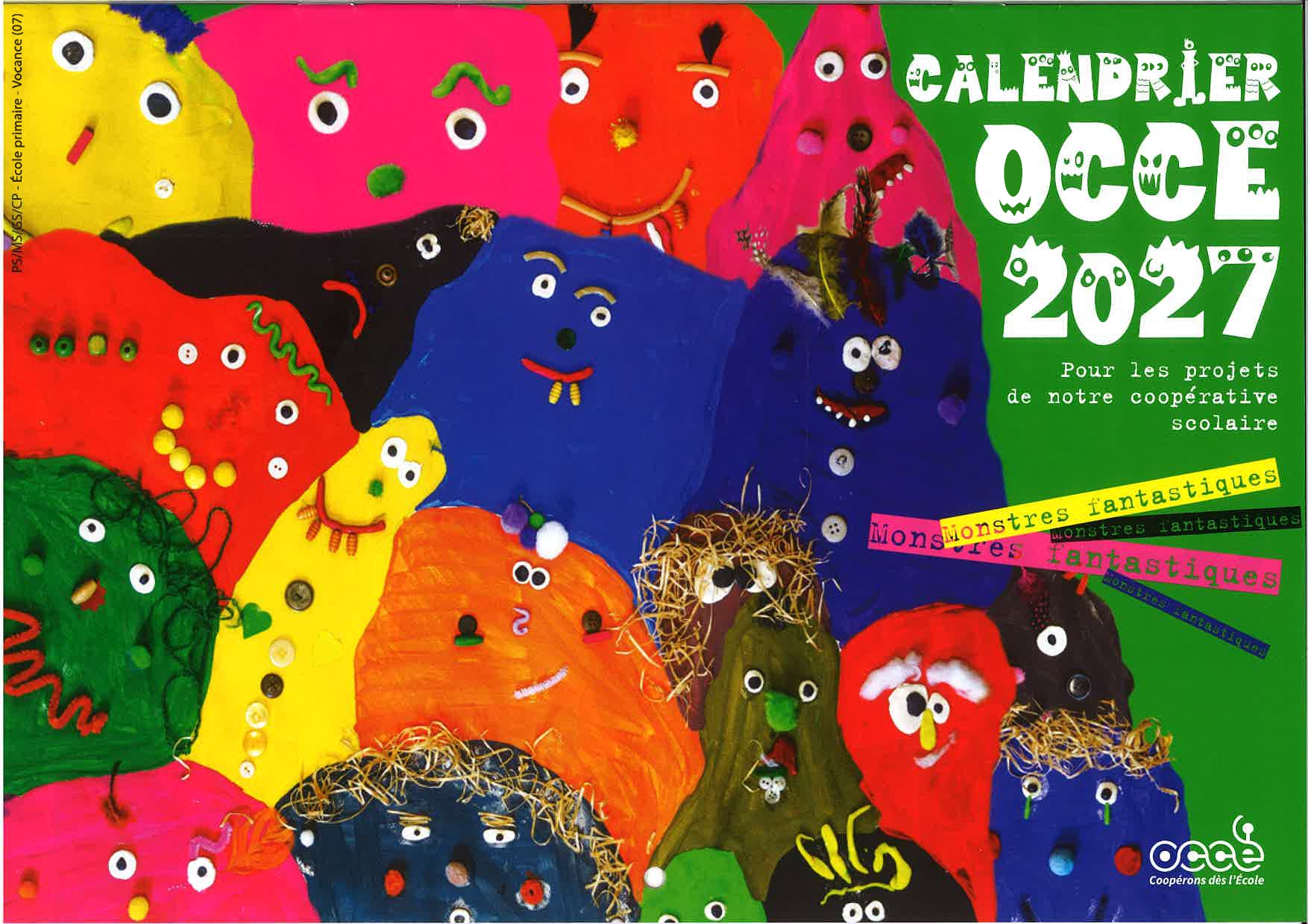 calendrier 2027 "Monstres fantastiques"