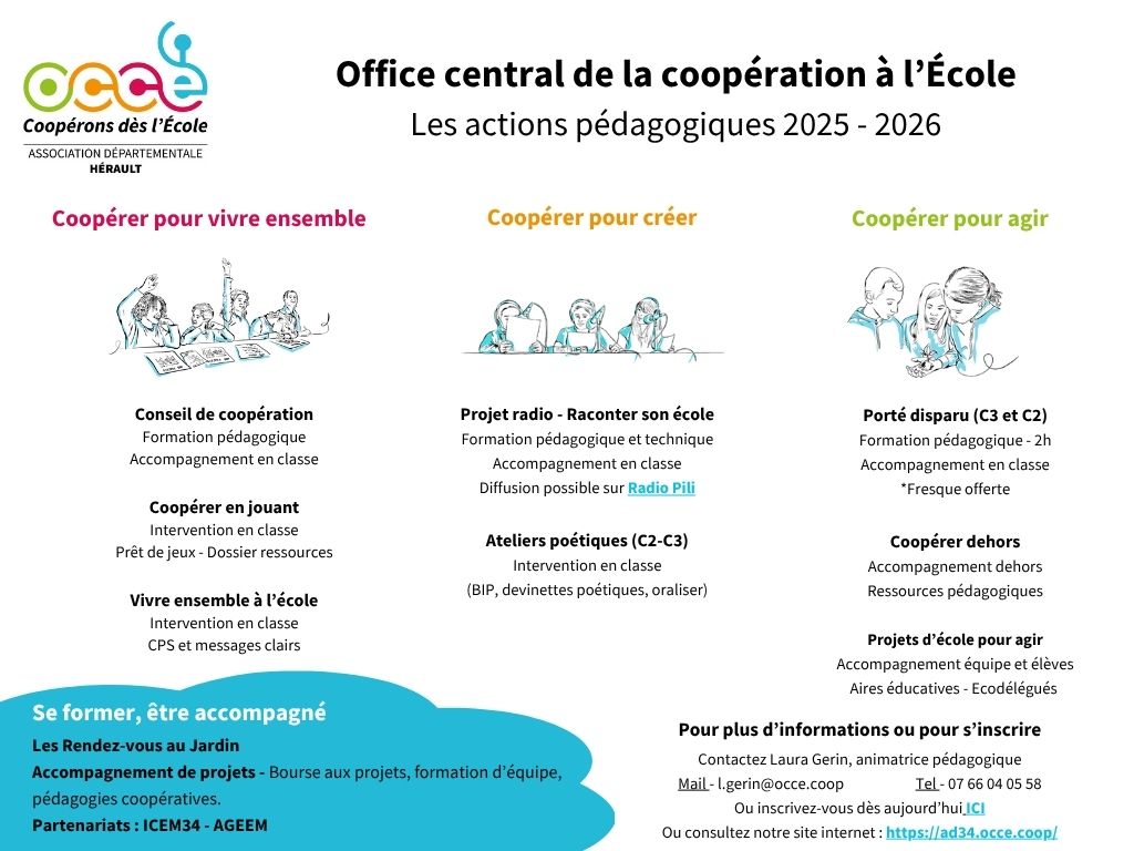 Nos actions pédagogiques 2025 - 26