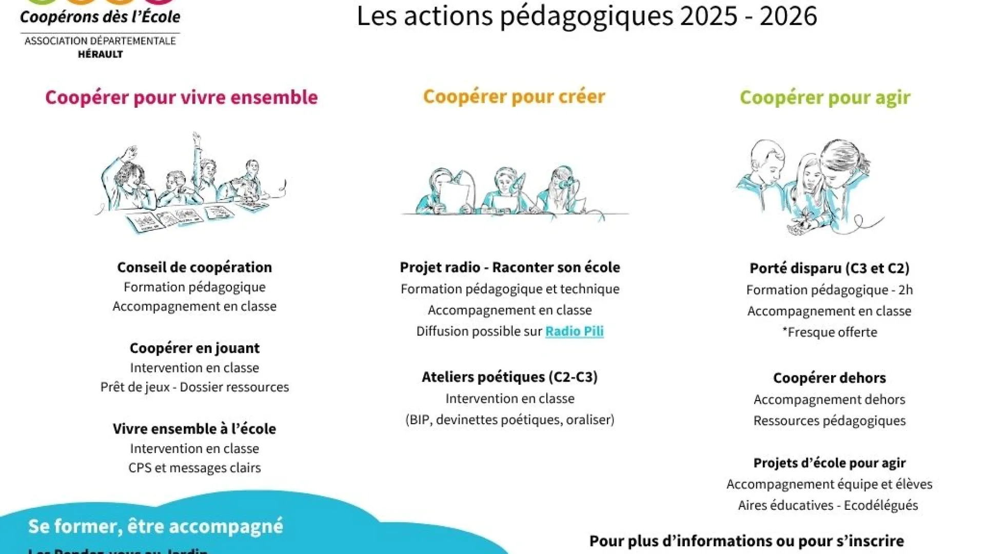 Nos actions pédagogiques 2025 - 26
