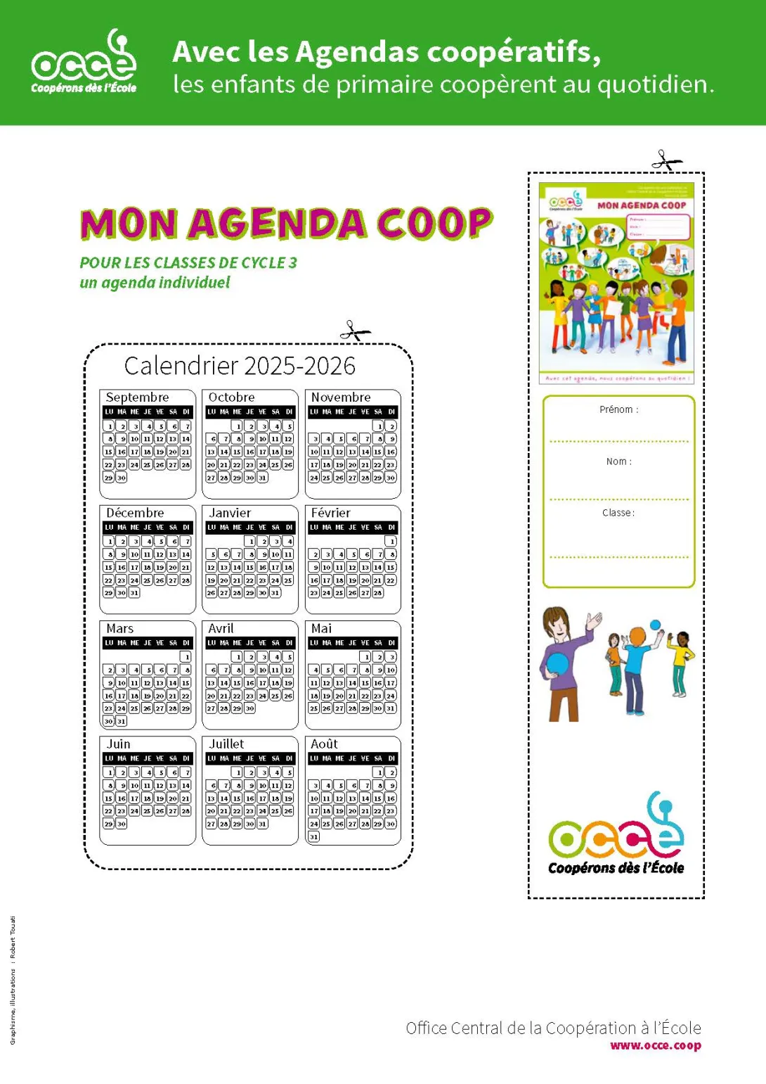 mon agenda coop - calendrier