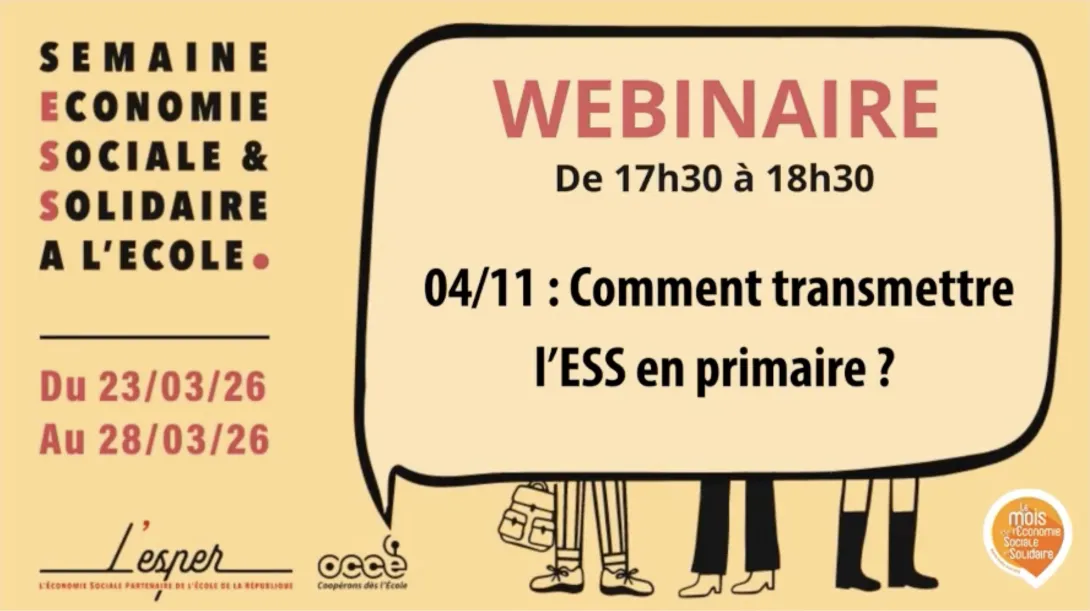 Webinaire | Comment transmettre l'ESS en primaire ?